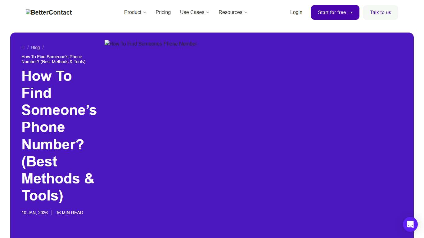 How To Find Someone’s Phone Number? (Best Methods & Tools) - BetterContact